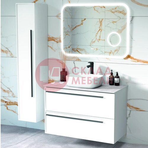  Тумба подвесная Нова Double 80/90/100 Bianco под столешницу Avanti в Симферополе Крыму