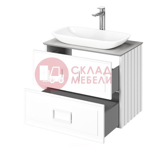  Тумба подвесная Элеганта Double 80/90/100 Bianca под столешницу Avanti в Симферополе Крыму