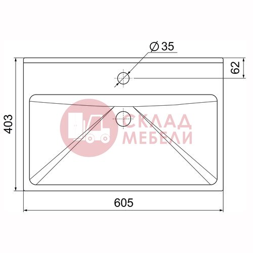  Тумба подвесная Линда 60/70 под раковину Avanti в Симферополе Крыму