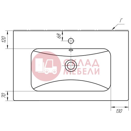  Тумба подвесная Нова 80/90/100 Bianco под раковину Avanti в Симферополе Крыму