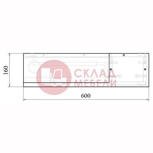  Зеркальный шкаф Линда 60/80 R Avanti в Симферополе Крыму