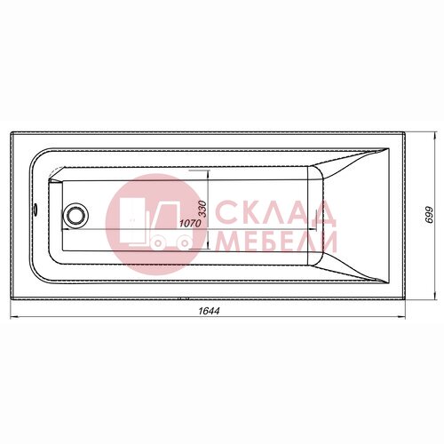  Ванна Никса 1650/1750/1800*700 Avanti в Симферополе Крыму
