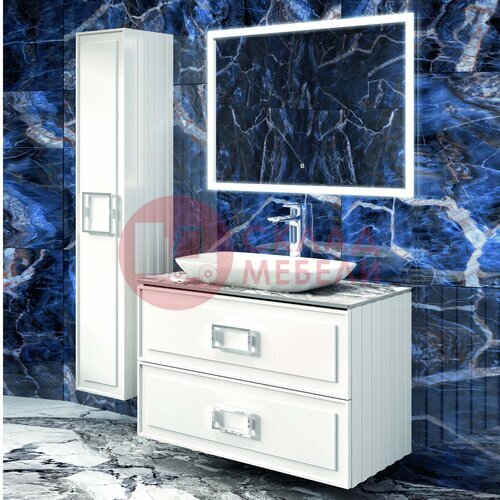  Тумба подвесная Элеганта Double 80/90/100 Bianca под столешницу Avanti в Симферополе Крыму