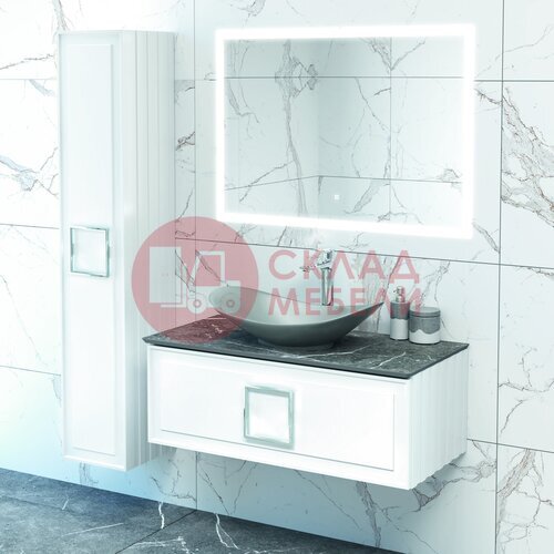  Тумба подвесная Элеганта 80/90/100 Bianca под столешницу Avanti в Симферополе Крыму