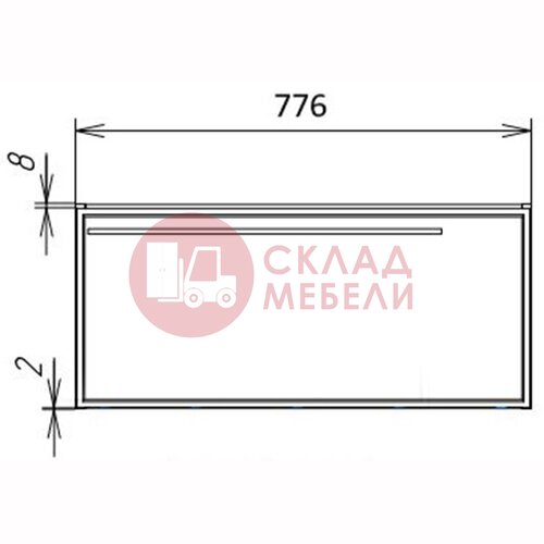  Тумба подвесная Нова 80/90/100 Bianco под столешницу Avanti в Симферополе Крыму