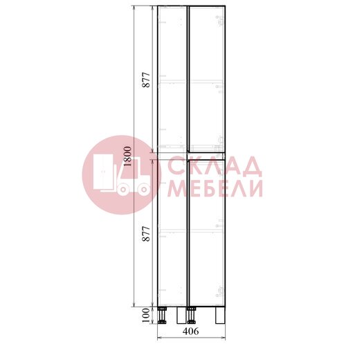  Пенал напольный угловой Tres 40 Avanti в Симферополе Крыму