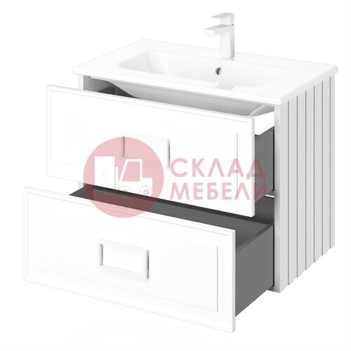  Тумба подвесная Элеганта Double 80/90/100 Bianca под раковину Avanti в Симферополе Крыму