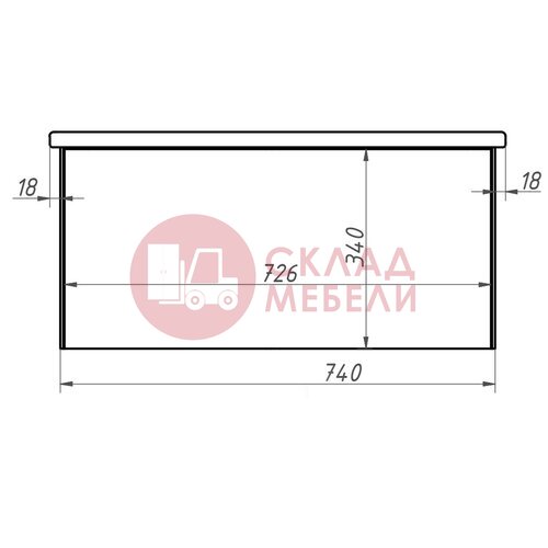  Тумба подвесная Нео Bianca 80/100 под столешницу Avanti в Симферополе Крыму