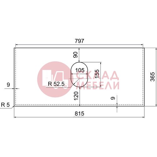  Тумба подвесная Quattro 80/100 под столешницу Avanti в Симферополе Крыму