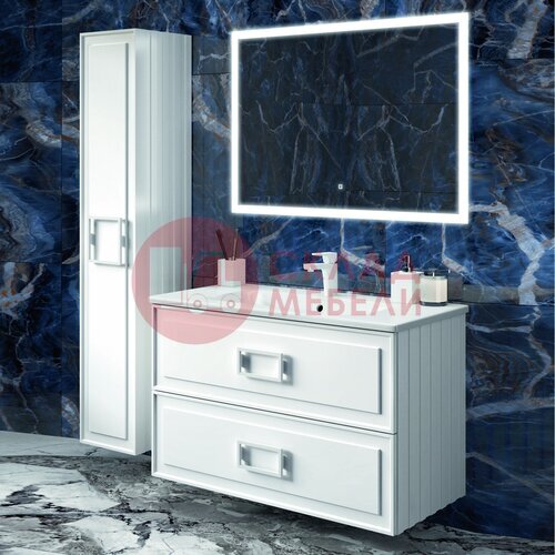  Тумба подвесная Элеганта Double 80/90/100 Bianca под раковину Avanti в Симферополе Крыму