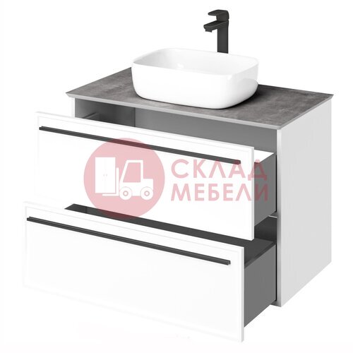  Тумба подвесная Нова Double 80/90/100 Bianco под столешницу Avanti в Симферополе Крыму