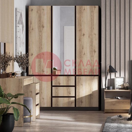  Шкаф для одежды Прага 3Д SV-Мебель 