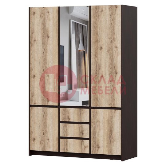  Шкаф для одежды Прага 3Д SV-Мебель 