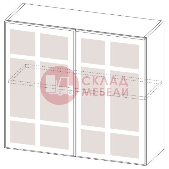  Шкаф навесной Ш800с/720 решетка Прованс SV-Мебель 