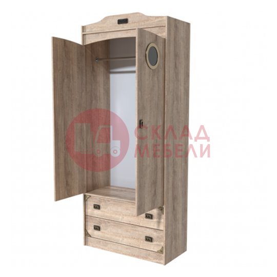  Шкаф Мираж-1 2Д Росток-мебель 