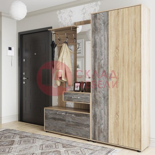  Шкаф навесной с зеркалом Визит-1 SV-Мебель 