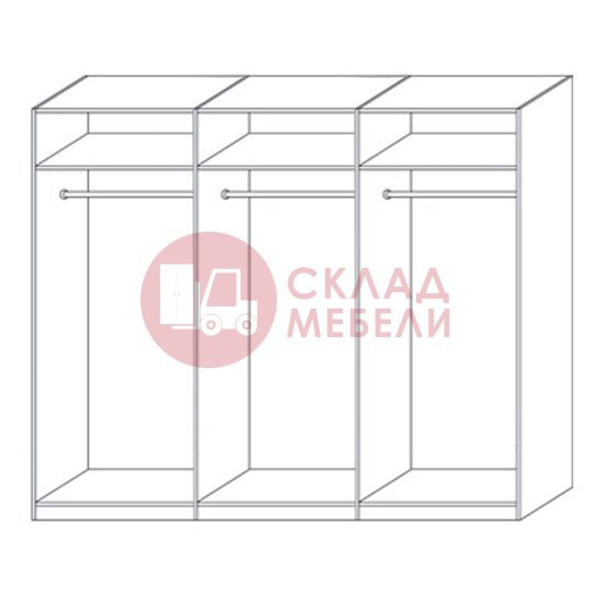  Шкаф Афина 6ДЗ (2+2+2) Эра-мебель 