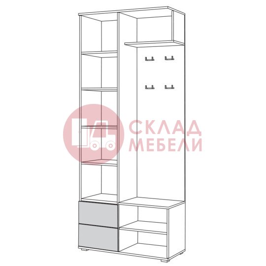  Шкаф комбинированный Куба 10.14 Mobi 