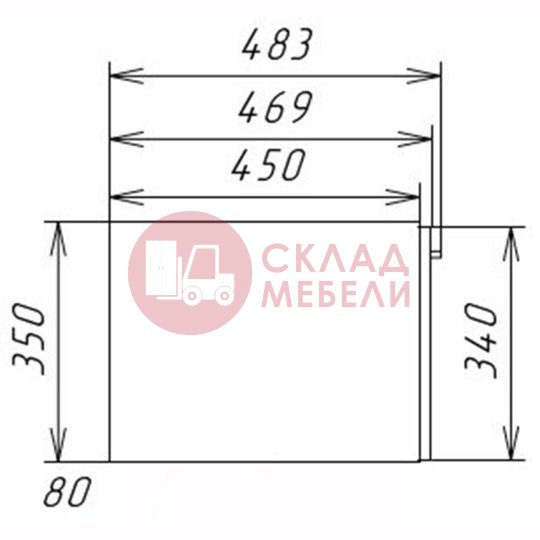  Тумба подвесная Нова 80/90/100 Bianco под столешницу Avanti 