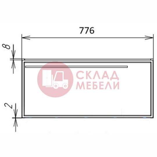  Тумба подвесная Нова 80/90/100 Bianco под столешницу Avanti 