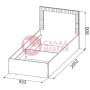  Кровать Гамма 20 одинарная SV-Мебель 